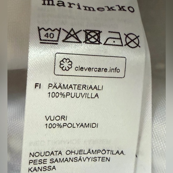 Marimekko Kaika Cosmetic Bag Pouch Black White Pieni Siirtolapuutarha - Picture 9 of 11